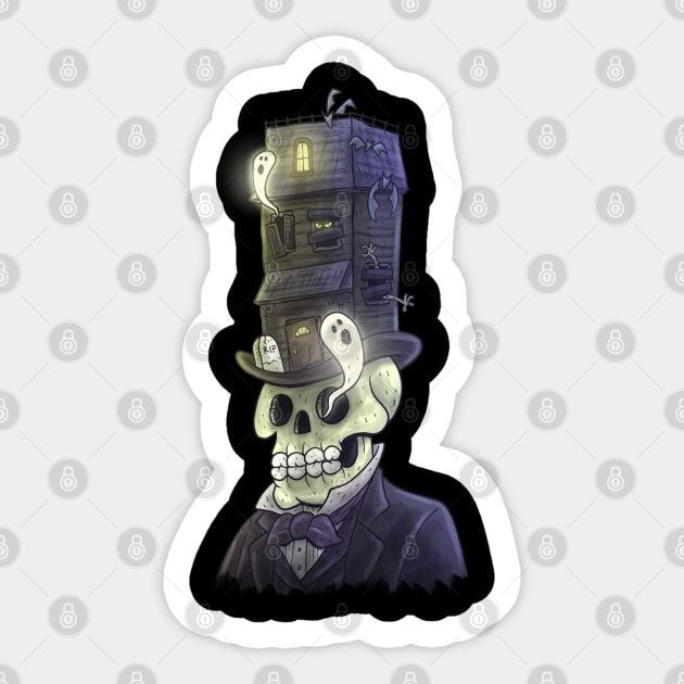 Haunted By The Past Sticker by chrisraimoart